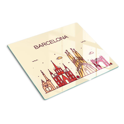 Glas skærebræt Barcelona og dens arkitektur