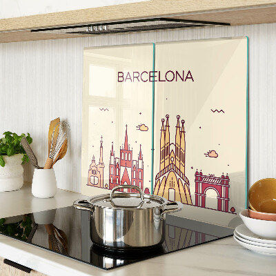 Glas skærebræt Barcelona og dens arkitektur
