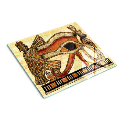 Skærebræt i glas Egyptisk hieroglyfmotiv