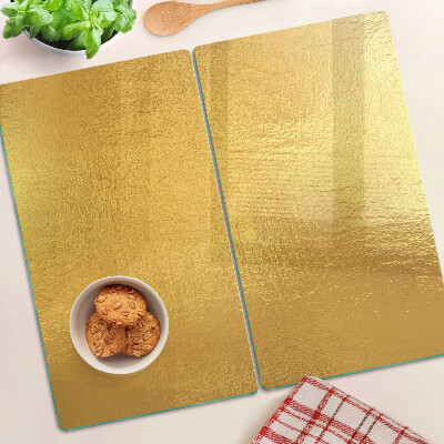 Glas skærebræt Gylden overflade med refleksioner