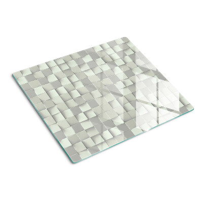 Glas skærebræt Mosaik i grå nuancer