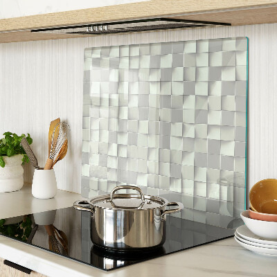 Glas skærebræt Mosaik i grå nuancer