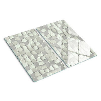 Glas skærebræt Mosaik i grå nuancer