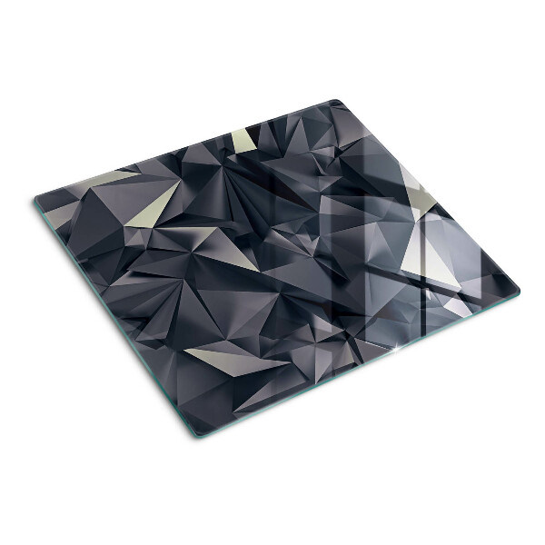 Glas skærebræt Geometri i grå nuancer