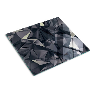 Glas skærebræt Geometri i grå nuancer