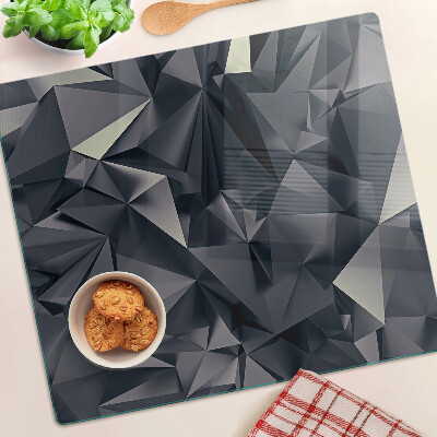 Glas skærebræt Geometri i grå nuancer