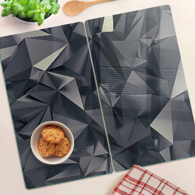Glas skærebræt Geometri i grå nuancer