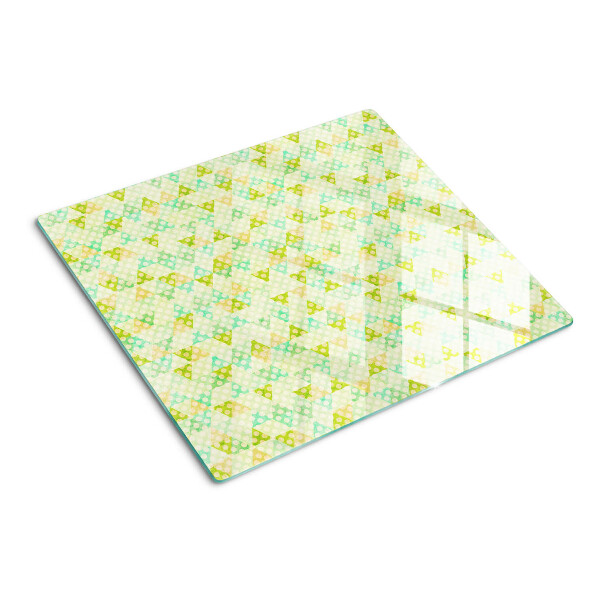 Skærebræt i glas Geometri i pastelfarver