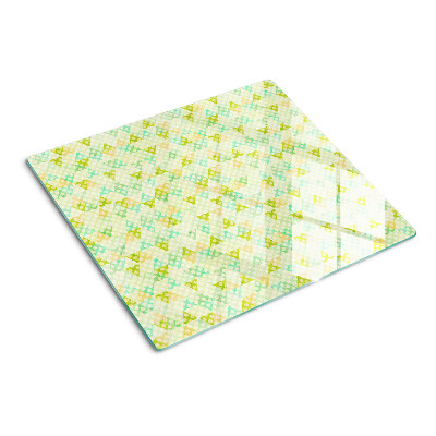 Skærebræt i glas Geometri i pastelfarver