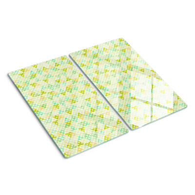 Skærebræt i glas Geometri i pastelfarver