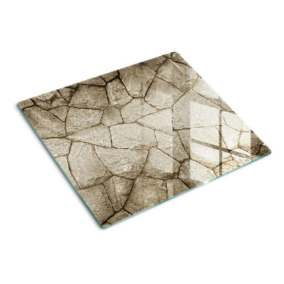Skærebræt i glas Stenmosaik i brune nuancer