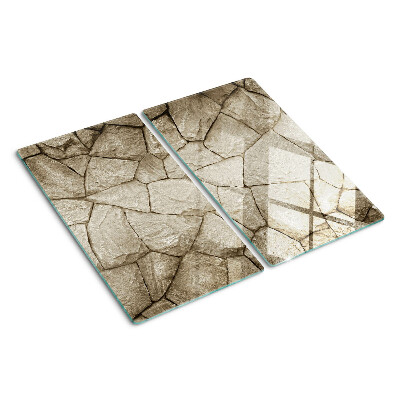 Skærebræt i glas Stenmosaik i brune nuancer