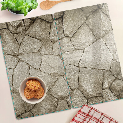Skærebræt i glas Stenmosaik i brune nuancer