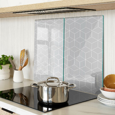 Glas skærebræt Sekskantet geometrisk gitter