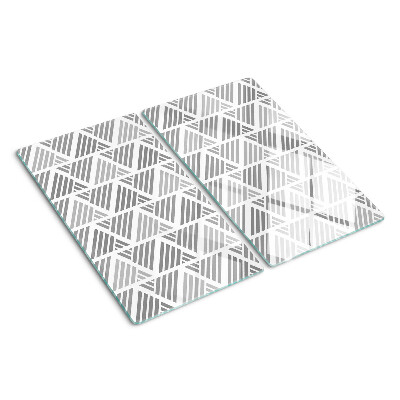 Skærebræt i glas Geometriske mønstre i grå nuancer