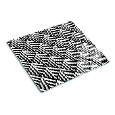 Skærebræt i glas Geometri i sort-hvid