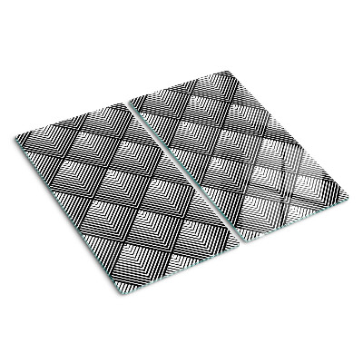 Skærebræt i glas Geometri i sort-hvid