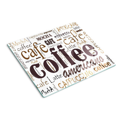 Glas skærebræt Kaffe og kaffedrikke