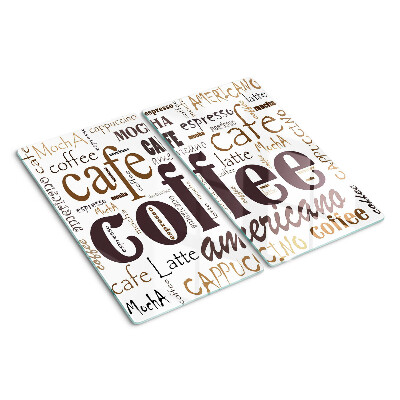 Glas skærebræt Kaffe og kaffedrikke