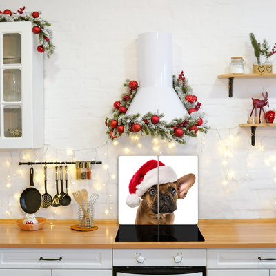 Glas skærebræ Bulldog hund jul