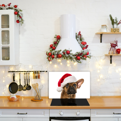 Glas skærebræ Bulldog hund jul