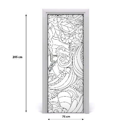 Tapet dør Zentangle-baggrund