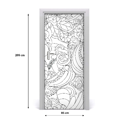 Tapet dør Zentangle-baggrund