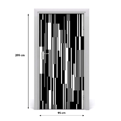Dørtapet Sorte og hvide linjer