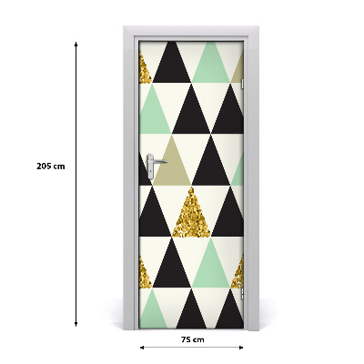 Tapet dør Farvede trekanter