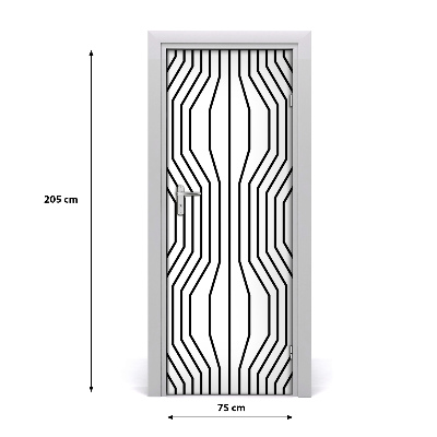 Tapet dør Geometriske linjer