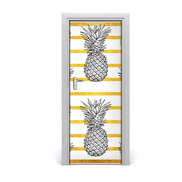 Tapet til døre Stribede ananas