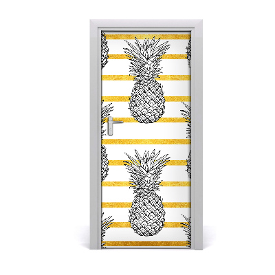 Tapet til døre Stribede ananas