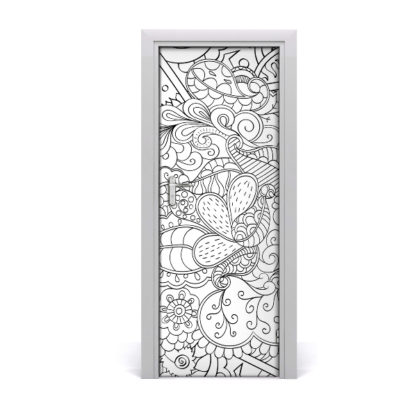 Tapet til døre Zentangle-baggrund