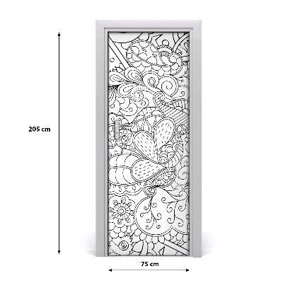 Tapet til døre Zentangle-baggrund