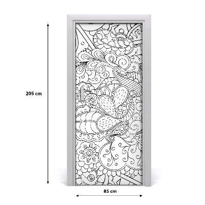 Tapet til døre Zentangle-baggrund