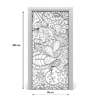 Tapet til døre Zentangle-baggrund