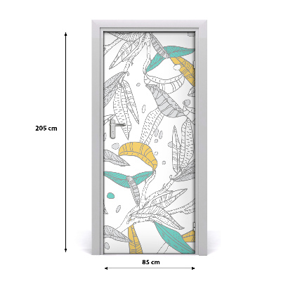 Tapet dør Farvede blade