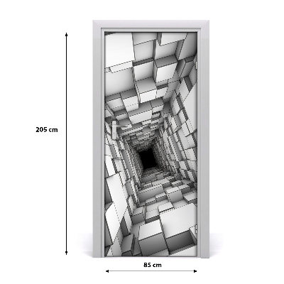 Dørklistermærke Tunnel af kuber