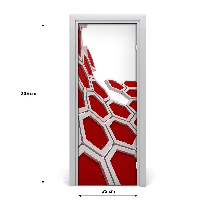 Dørklistermærke 3D abstrakt