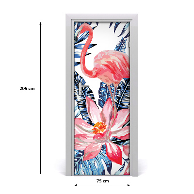 Tapet til dør Hawaii-blomster