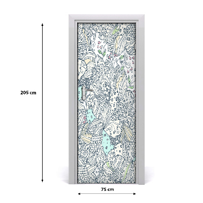 Dørklistermærke Blomsterdesign