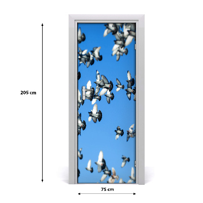 Dørklistermærke Duer på himlen