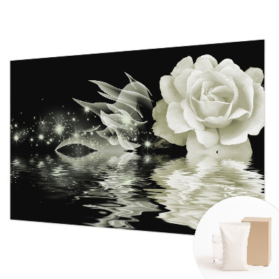 Non-woven fototapet med motiv af en lysende rose