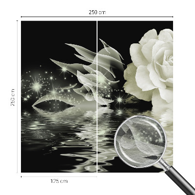 Non-woven fototapet med motiv af en lysende rose