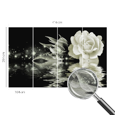 Non-woven fototapet med motiv af en lysende rose