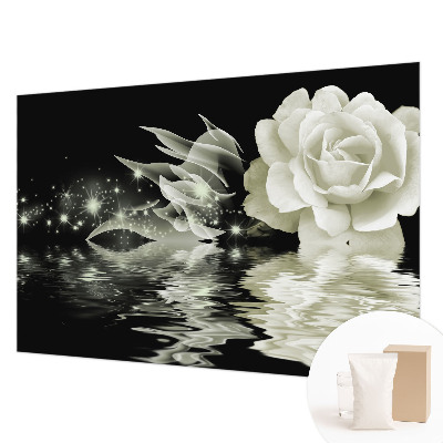 Non-woven fototapet med motiv af en lysende rose
