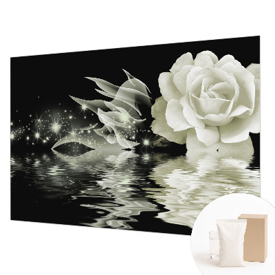 Non-woven fototapet med motiv af en lysende rose