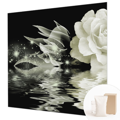 Non-woven fototapet med motiv af en lysende rose