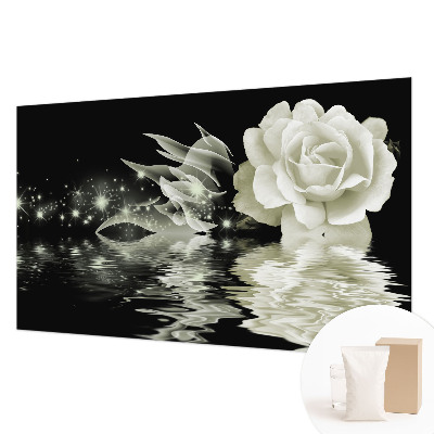 Non-woven fototapet med motiv af en lysende rose