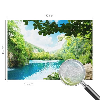 Fotovæg soveværelse Naturlig oase